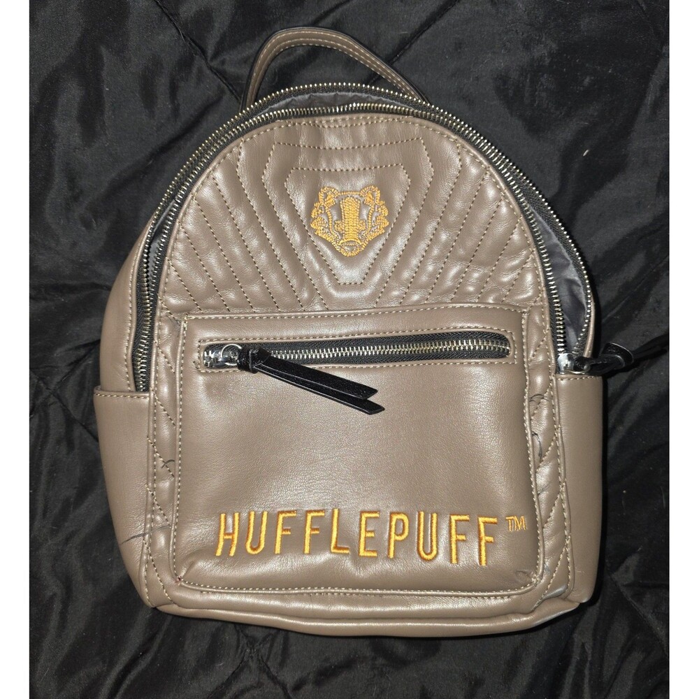Danielle Nicole Harry Potter Hufflepuff tan mini backpack purse bag tote!